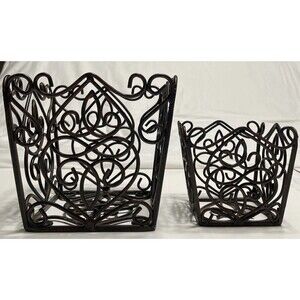 Southern Living at Home Rosedale Plant Holders Set of 2 Estate Iron Collection